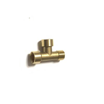 China Popular all copper direct head thread double tee elbow tee inlet water pipe plumbing accessories for sale