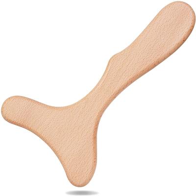 China Comfortable Wooden Lymphatic Drainage Massager Tool One-Handed Massage Therapy Body Sculpting Tools for Maderotherapy or GuaSha for sale