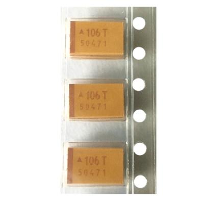 China RF/Microwave Tantalum Capacitors - RoHS TAJD106K050 Solid SMD 50V 10uF 10% 2917 esr = .8 ohm for sale