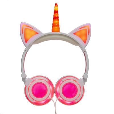 China Original Factory High Quality Cat Ear Supplier Wired Unicorn Headset Foldable Wireless Earbuds for sale