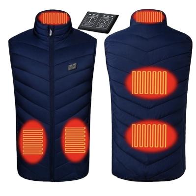 China Waterproof In Running Winter Snow Ski Outdoor Sport Heated Vest 2 4 5 8 9Heating Zone Heating Unisex Down Vest for sale