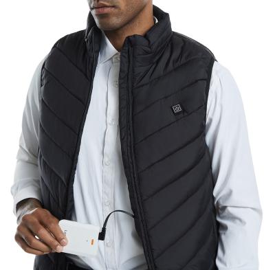 China Usb Temperature Waterproof Padding Adjustable V-Neck Heated Vest 5 Light Warm Heating Zones Heated Vest for sale