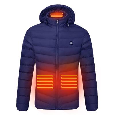 China Waterproof In Clothing 4 Running Hoodie Jacket Winter Heated Regular Heating Zones Rechargeable Battery Operated Fleece Heated Jacket for sale