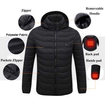 China Wholesale Waterproof Men's Custom Logo Waterproof Heated Jacket Light Weight Coat for sale