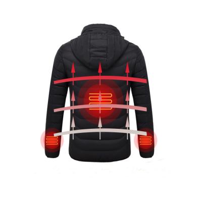 China Waterproof Electric Heating Coat Clothes Powerbank Winter Tracksuit Clothing Usb 5V Heated Jacket For Men And Women for sale