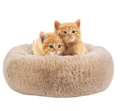 China Hot Sustainable Turned Removable Donut Pet Bed Donut Dog Bedspread With Zipper for sale