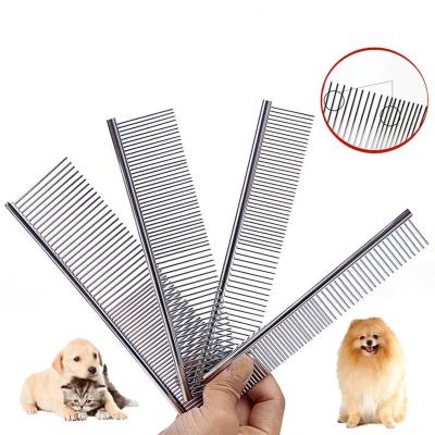 China Viable Professional Cat Tapered Stainless Steel Needle Pet Grooming Comb Dog Tying Grooming Supplies for sale