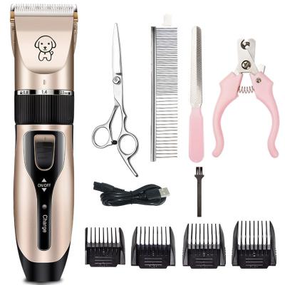 China Professional Grooming Hair Trimmer Razor Kit Rechargeable Pet Cat Dog Viable Electric Pet Set Animal Hair Trimmer for sale