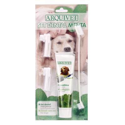 China Spain Pet Toothpaste and Toothbrush Set Sustainable Pet Oral Cleaning Toothpaste for sale