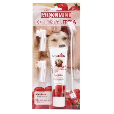 China Spain Pet Viable Toothpaste And Toothbrush Set Oral Cleaning Pet Toothpaste Dog Oral Cleaning Toys for sale