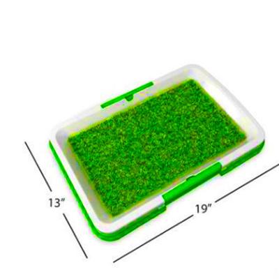 China Indoor Trainer Pee Pad Tray Puppy Pet Potty Trainer Pee Turf Grass Puppy Training Support Viable Grass Protection for Dog Cat for sale