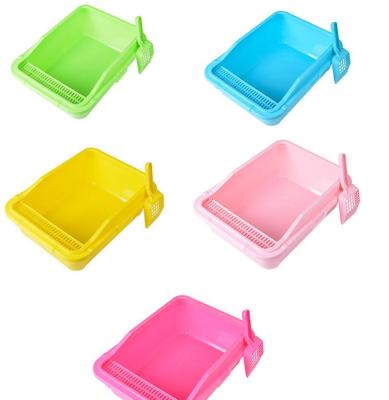 China Travel Trash Cat Toilet Pet Potty Cat Poop Partially Enclosed Splash Proof Potty Large for sale