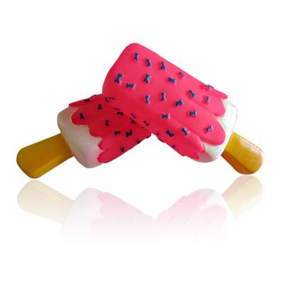 China Viable Voice Ice Cream Pet Toy Vinyl Teeth Training Dog Teeth Cleaning Pet Toy for sale