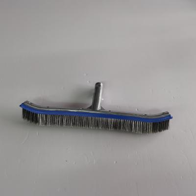 China Durable Stainless Steel Brush Curved Plastic Nylon Swimming Pool Brush Cleaning Brush 18