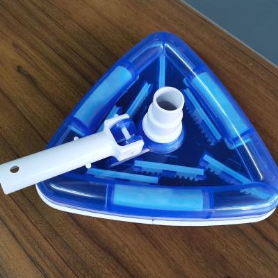 China Durable Swimming Pool Triangle Plastic Vacuum Head With Bottom Brush for sale