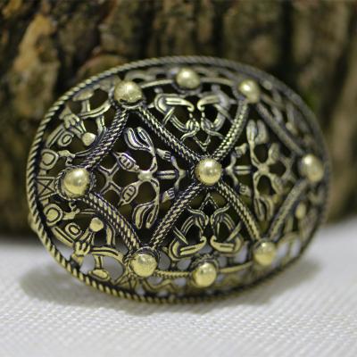 China LANGHONG ALLOY Viking Brooch For Women Sweden Scandinavian Norse Viking Brosch Jewelry Talisman for sale