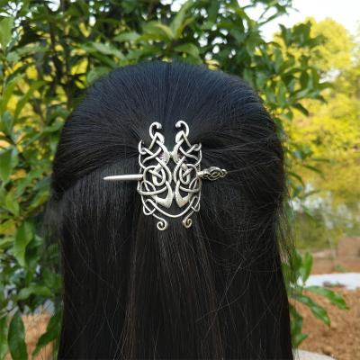 China LangHong Hairpins For Women Viking Celtics Knot Hairpin Hair Jewelry For Girls 40*70MM for sale