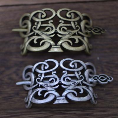 China LangHong Dragon Viking Hairpin Celtics Knotwork Legendary Hairpin For Women Hair Jewelry 55*70MM for sale