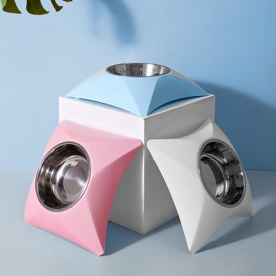 China Sustainable Stainless Steel Pet Bowls Cat Stand Pet Food Feeder Dog Bowl for sale