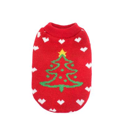 China Small Christmas Sweater Puppy Costume Winter Viable Pet Accessories for sale