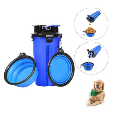 China Dog Travel Bowl Stocked Water Bottle Set Portable Dog Food Water Bottle for sale