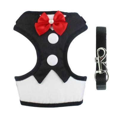 China Viable No Pull Dog Harness Vest With Bow Tie for sale