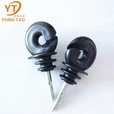 China Permanent Farm Fence Accessories Factory Supply Hot Price Black Fence Insulator for sale