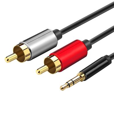 China Hot Sale Car RCA Cable 2RCA 3.5 To 3.5mm Jack Rca Audio Cable 1m 2m 3m 5m For Phone Home Theater DVD RCA Audio Cable for sale