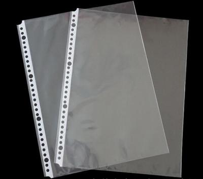 China 30 holes A4 PP L corner clear Sheet Protector Page Protector for office documents for sale