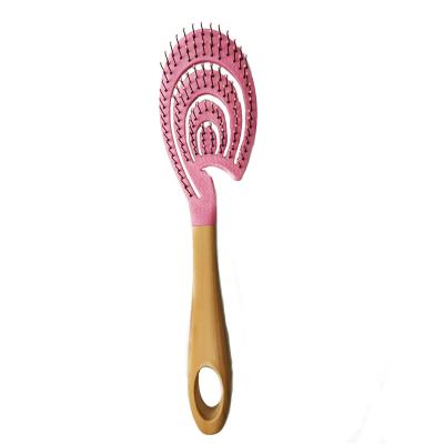 China Waterproof 2023 Women Hair Brush Detangling Comb Straw Comb Recyclable Eco Brush Massage Hairbrush Salon Hair Tools for sale