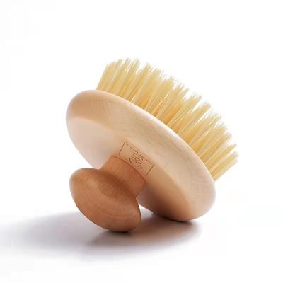 China Wholesale Mini Travel Portable Round Body Massager Exfoliating Cellulite Facial Natural Bamboo Massage Vegetable Dry Brush for sale