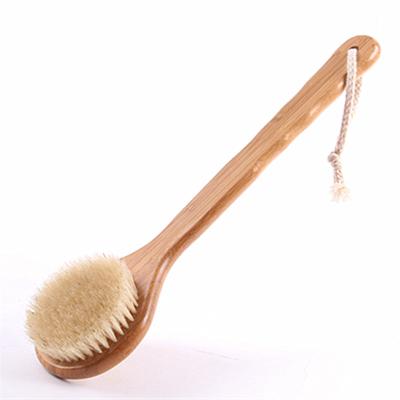 China Wholesale Bamboo Handle PP Bath Massage Long Massage Exfoliating Shower Brush Meridian Brush for sale