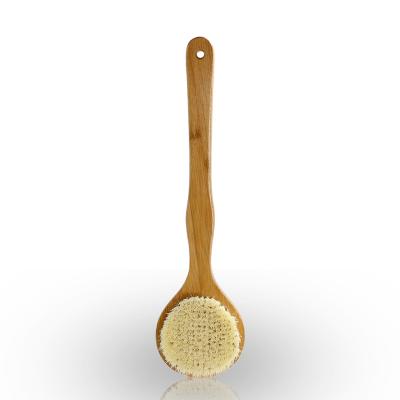 China Factory Direct Selling Massage Bath Brush Long Handled Bamboo Bath Scrub Bath Brush Tendon PAS Back Cleaning Nylon Brush for sale