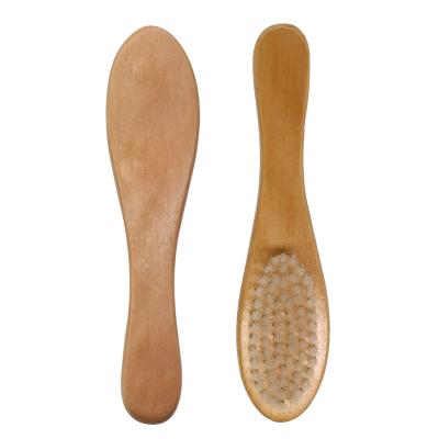 China Round Men's Beard Comb Beard Comb Lotus Handle Oil Chef Haircut Natural Wooden Brush Self-printed LOGO for sale