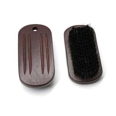 China Square Shape Factory Directly Approve Men's Oil Head Styling Wooden Broken Beard Care Cleaning Brush Comfortable Larch Hair Soft Hair for sale