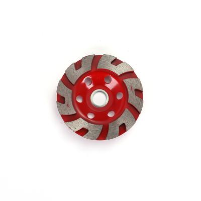 China Wholesale Deburring Diamond Turbine Cup For Concrete Deburring Cemented Carbide Tool Red C Diamond Grinding Wheel for sale