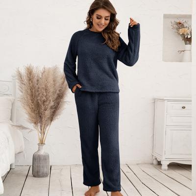 China Winter Viable Women's Home Wear Casual Long Sleeve Women's Two-Piece Suit for sale