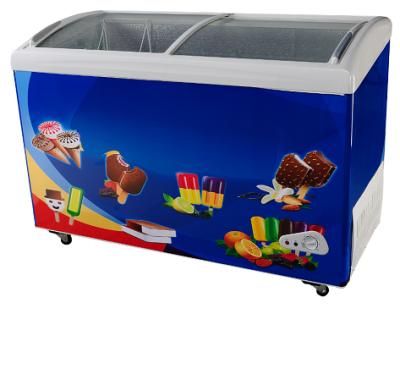 China Hotel 360L Glass Door Chest Freezer /Commercial Showcase Chest Freezer SD-360Y for sale