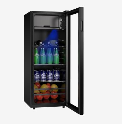 China COMPRESSOR SC-138 Single Door Refrigerators Glass Door Compact Refrigerator for sale