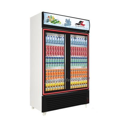 China Hotel Showcase Display Cabinet Beverage Cooler Drinks Upright Cold Refrigerator for sale