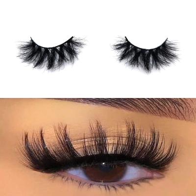 China 2022 Real Natural Soft Mink Eyelash 3D Mink Lashes 100% Lashes Cruelty Free Lint Strip 25mm Full Mink Lashes Wholesale With Dramatic Boxes for sale