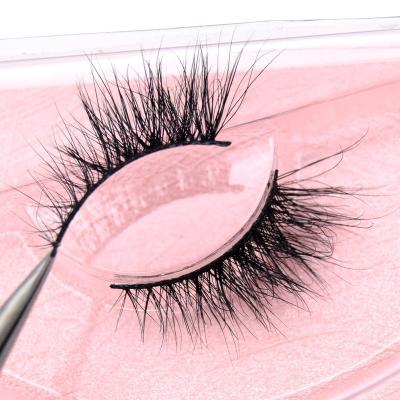 China Hot Selling Super Popular Super Soft Custom Packaging Natural Soft Eyelash 3d Mink Corner Half Short Eyelashes Cat Eye Mink Lashes With for sale