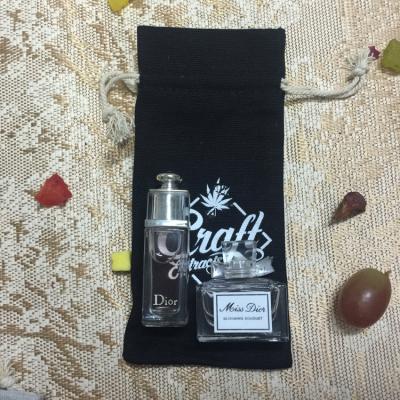 China Disposable Eco Linen Muslin Dust Perfume Bottle Drawstring Cotton Bag for sale