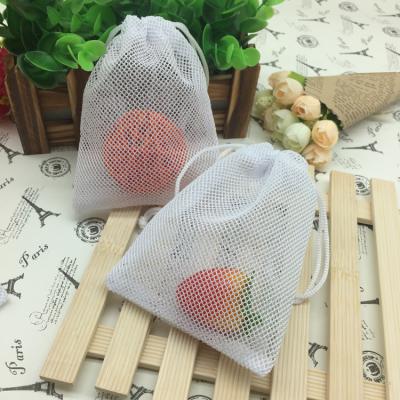 China Small Disposable Nylon Drawstring Mesh Bag For Toys , Storage Mesh Drawstring Bags for sale