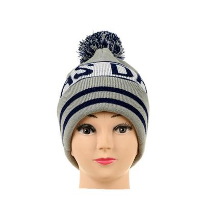 China COMMON High Quality Cute New Design Custom Logo Winter Keep Warm 100% Acrylic Sport Knitted Beanie Hats for sale