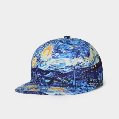 China JOINT Fashion Printed 5 Panel Cotton Snapback Hat Custom Logo Printing Hip Hop Hats for sale