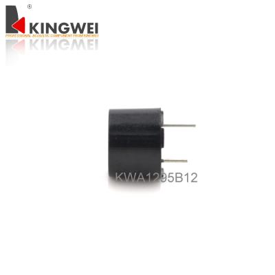 China PBT KIINGWE 12*9.5mm Signal Led Acoustic Magnetic Buzzer 12VDC for sale