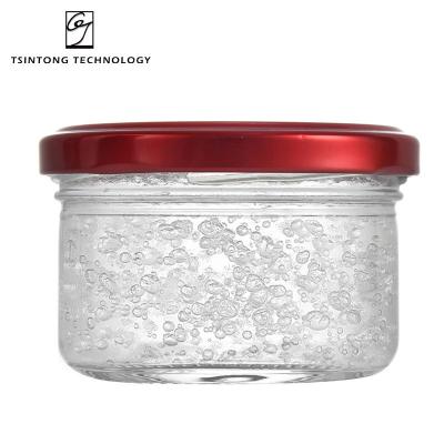 China Wholesale 75ml 100ml 160ml fashionable wide mouth glass jar with metal airtight lid used for cooked bird's nest milk caviar floral honey for sale