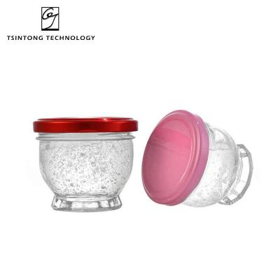 China Wholesale 50ml 75ml 100ml Fashionable Round Honey Storage Bird Nest Glass Bottle Jar With Cap for sale