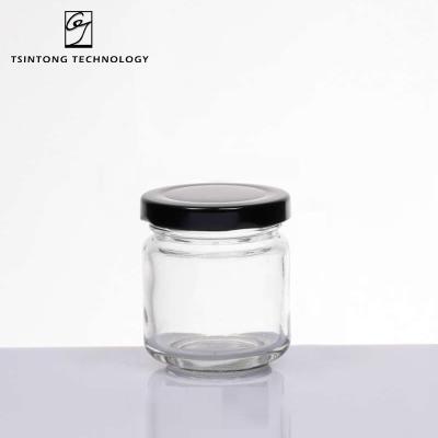 China Wholesale 100ml 3oz Round Modern Glass Storage Jar Caviar Honey Glass Jar Packaging Bird's Nest With Lid for sale